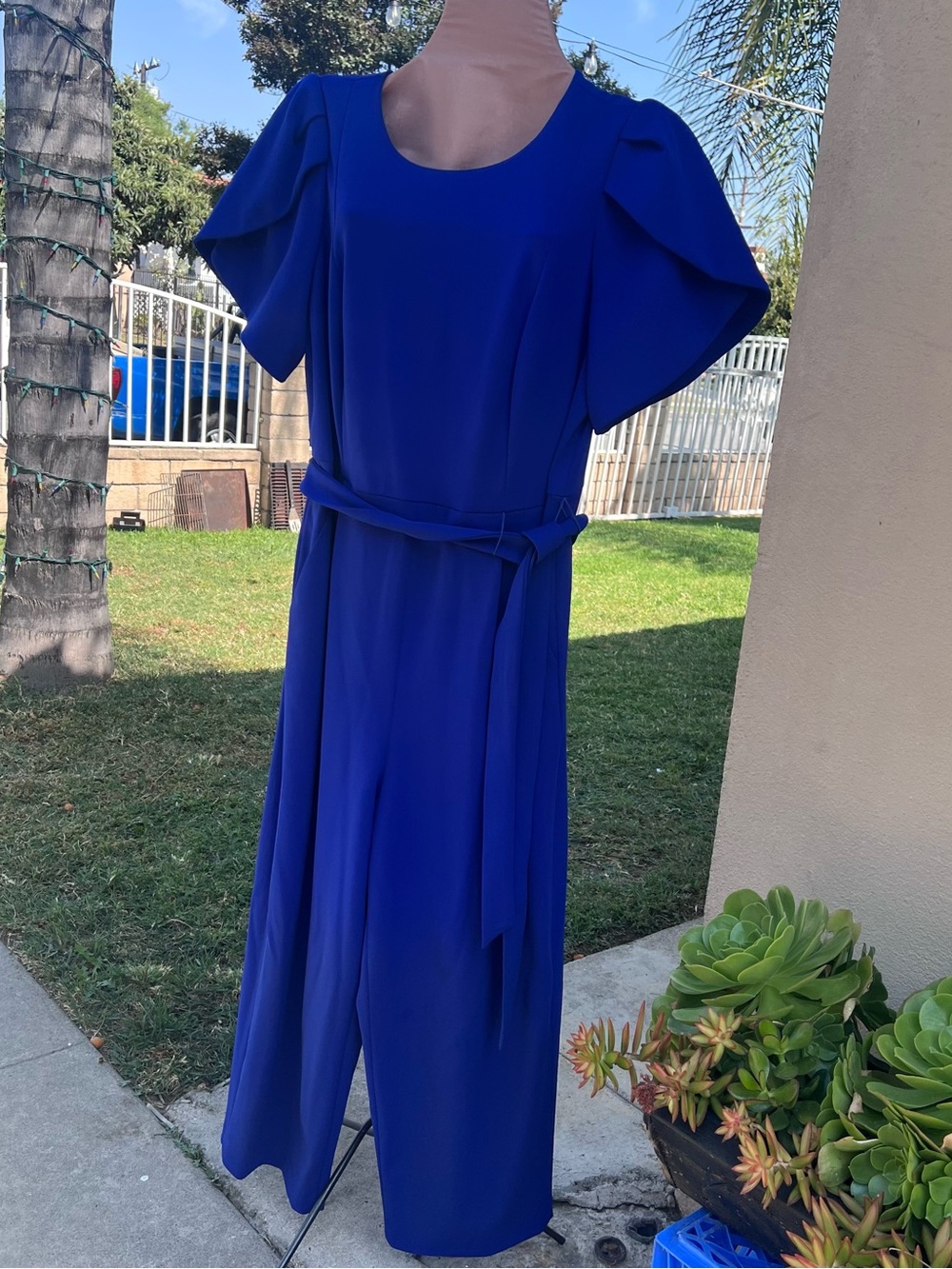 Calvin Klein Cobalt Blue Zip-Front Dress